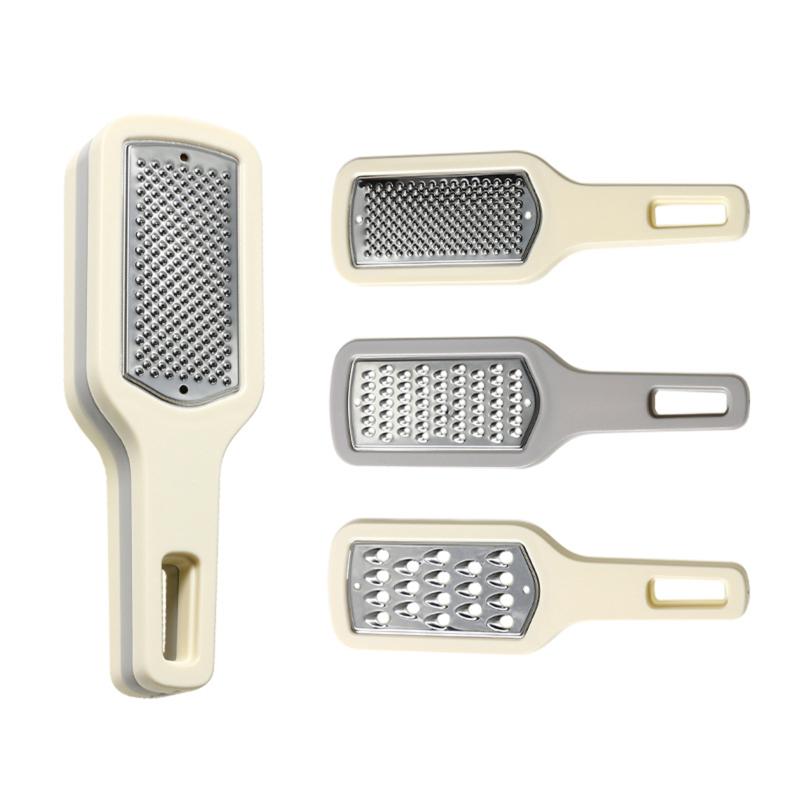 Save Time 3 In 1 Carrot Grater Multifunctional Wipe Evenly Cheese Grater Beige Convenient Vegetable Shredder Kitchen