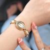 1Pc Women's Gold Vintage College Style Fashion Ladies Watch Suitable for Daily Wear