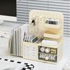 All In One Desk Storage Organizer With Pen Holder Pegboard And Drawers For School Office And Makeup Supplies