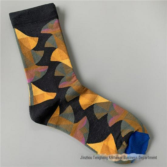 

Модные французские носки с масляной живописью: Красочные, средней высоты, нишевые женские модные носки до щиколотки One Size