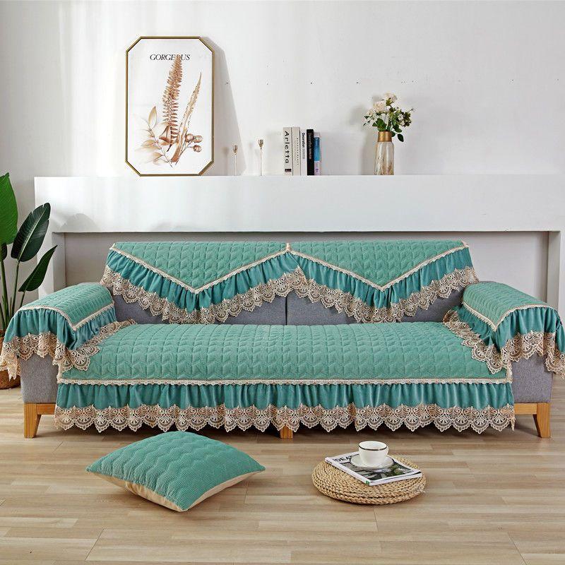 New Crystal Fleece Sofa Cover Removable Pet Dog Kid Mat Armchair Furniture Protector Washable Armrest Couch Covers Slipcovers