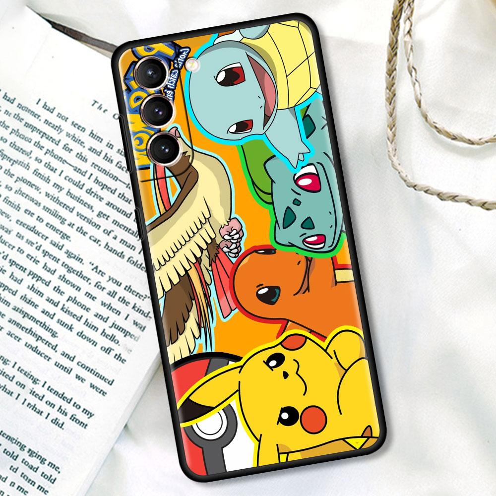 Silicone Case For Samsung Galaxy S20 FE S21 Plus S22 Ultra S10 S10e S24 S23 5G TPU Soft Phone Cover Pokemon Monster Capa
