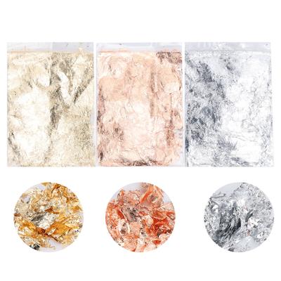 1 Set 3 Colors Foil Flakes Gilding Leaf HandMade Painting Resin Jewelry Craft Decorations