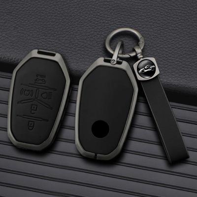Genuine Leather Key Cover for SsangYong Korando/Rexton Alloy Buckle