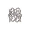 Flower Open Ring With Zirconia And 18k Gold Plating For Women Fashion Jewelry