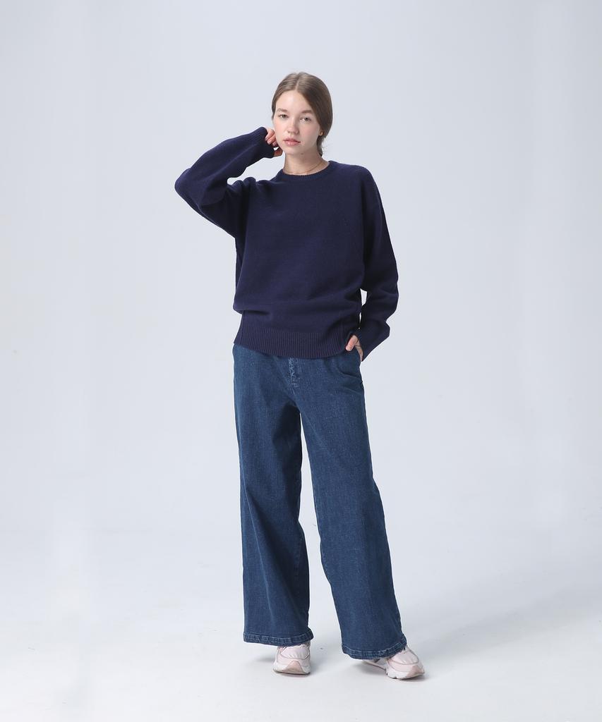 Beullumeol Pbt Wool Crew Neck Knit - Navy