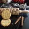 Laser Engraved Embossing Rolling Pin Christmas Style Pattern Printing Rolling Pin  Biscuit