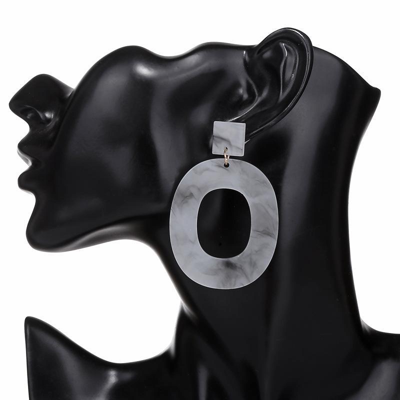 Japanese and Korean Popular New Retro Personalized Geometric Long Earrings