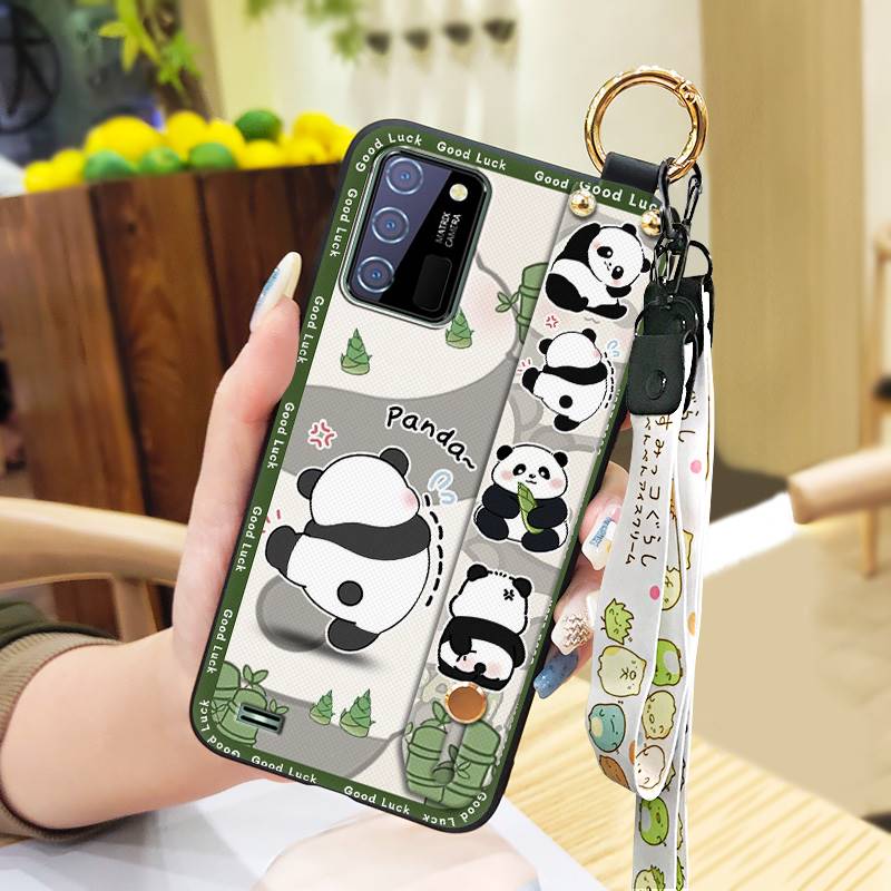 Phone Holder Dirt-resistant Phone Case For Oukitel C25 Cute Waterproof Silicone Wristband Kickstand Anti-knock Cartoon