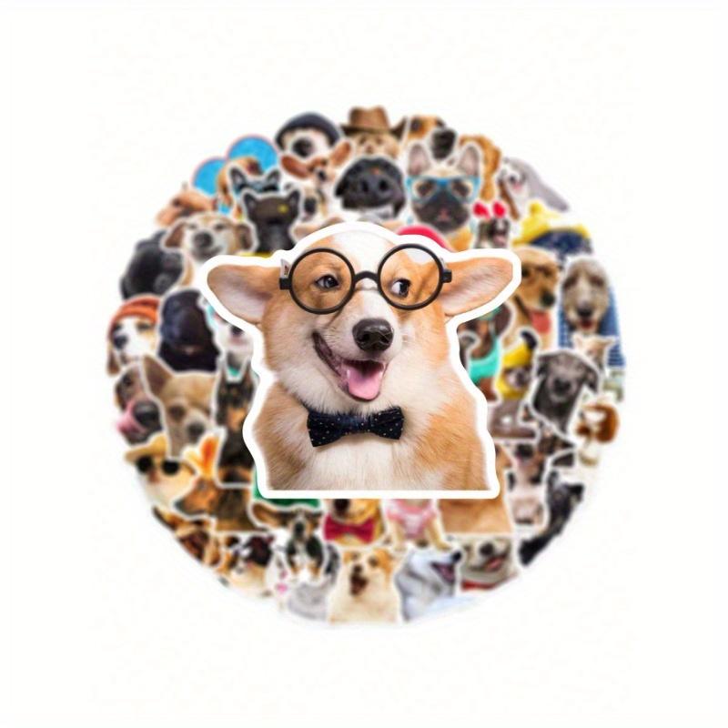 1set 50pcs Cute Dog Stickers, Waterproof Graffiti Decals for Laptop, Phone Case, Guitar, Helmet Back To School