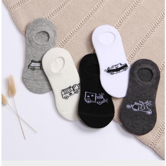 

Детский носок Хлопок Тонкий Мультяшный Маленький Ослик Корабль Носки Нескользящие Мальчик Детские Носки Короткий Милый Животный Принт Носок 5 пар 1 to 3year