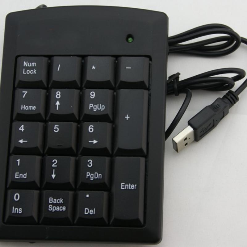 USB Numerics Keyboards With 18 Silents Button Deskstop Number Pad For Laptop Desktop Office
