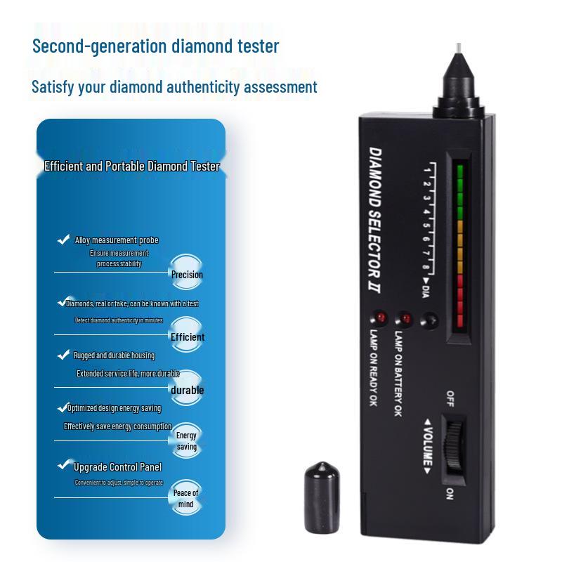 Diamond Tester & Thermal Conductivity Meter for Jadeite, Jade, and Gemstones - Jewelry Hardness Detector Tool