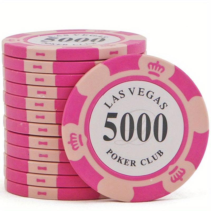 10pcs/lot Clay Las Vegas Poker Chips 14g Set Casino Coins 40mm Coin Poker Chips Entertainment Dollar Coins Card Game LasVegas