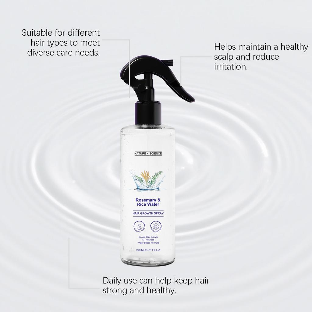 Shampoo Natura x Scienza Acqua di Rosmarino con Acqua di Riso, Nutriente Rinforzante, Controllo Sebo Volumizzante, Riparazione Capelli, per Tutti i Tipi di Capelli