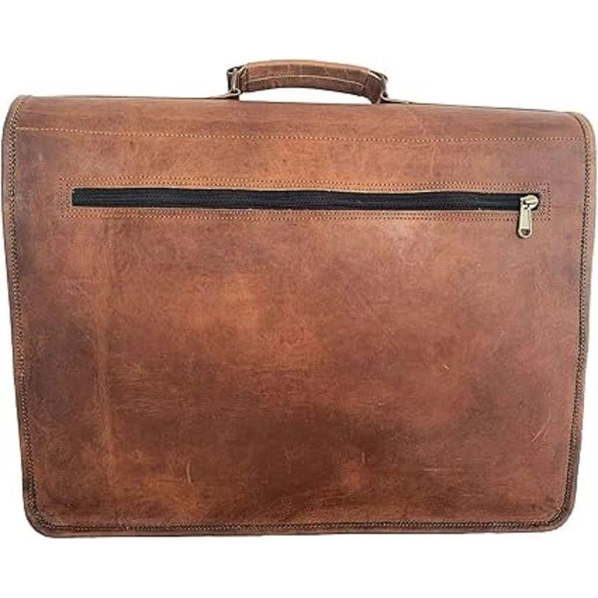 Handmade Men's Genuine Leather Vintage Laptop Messenger Briefcase Bag Satchel