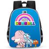 The Amazing World Of Gumball High Definition Printed Anti-Hunchback Wear-Resistant Schoolbag
