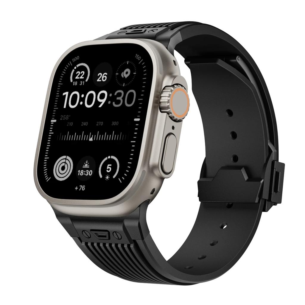 Soft Silicone Strap For Apple Watch Ultra 2 49mm Series 9 8 7 45mm 44mm Sport Rubber Band For iWatch 6 5 4 Se 44 42mm Bracelet