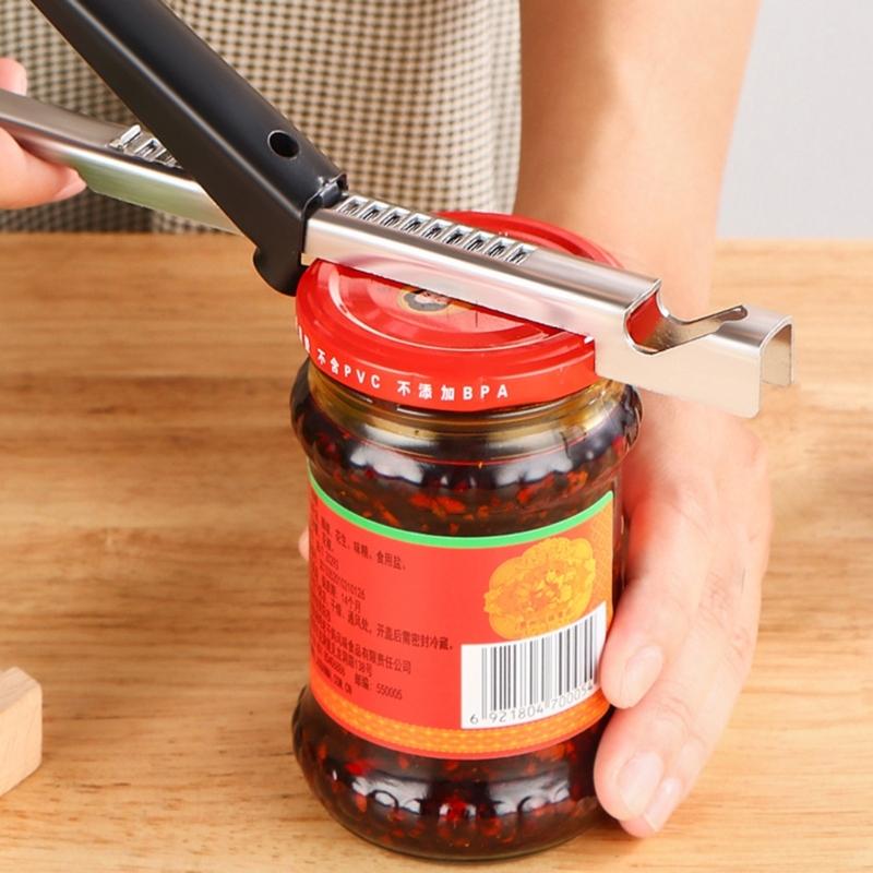 Adjustable Lid Opener Kitchen Tool Adjustable Can Opener Jar Opener Stainless Steel Lid Opener for Various Containers