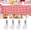 4PCS With Metal Clips Marble Teardrop Tablecloth Weights Windproof Table Cover Weight  Wedding