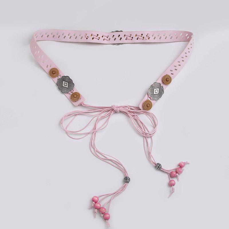 Bohemian Belt Hollow Accessories Ethnic Style Belt Ultra-fiber Soft Vacation Natural Texture Women's Waist Rope