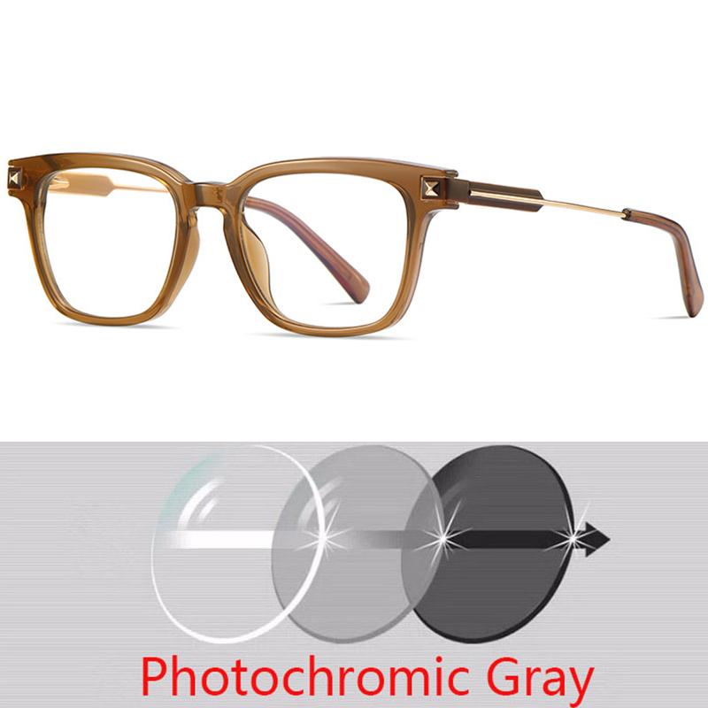 Men Square Frame Metal Bow Glasses New Style Flat Top Optical Prescription Eyeglasses with Insertion