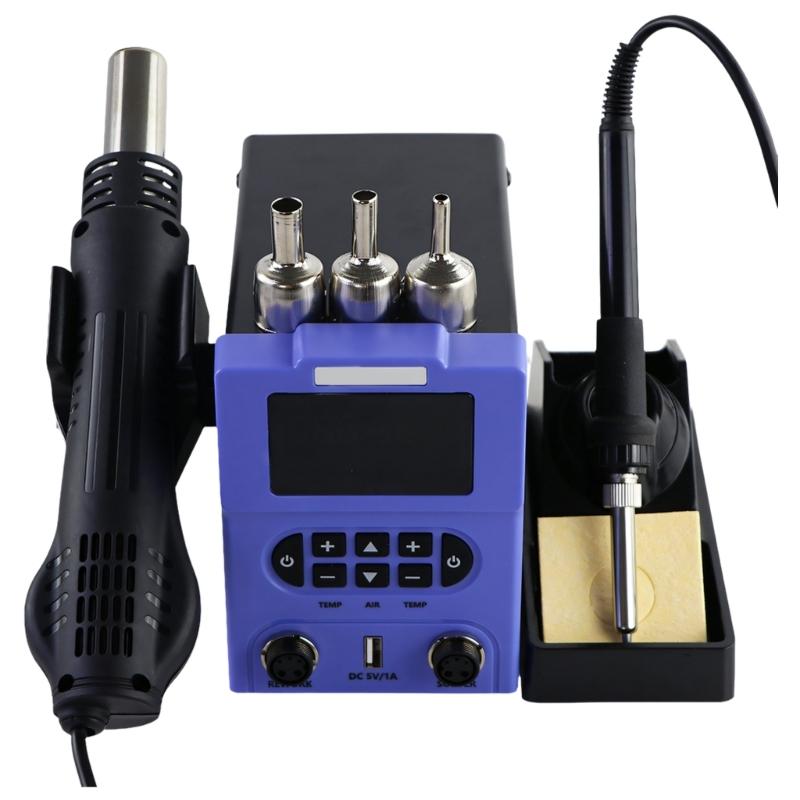 Digital Display USB Port Soldering Station Electric Soldering Iron And Hot Air Welding Equipment Repair Electric Tool
