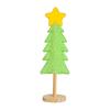Yousheng Small Tabletop Christmas Tree Ornament with Wooden Base Mini Artificial Christmas Tree Holiday Home Decoration