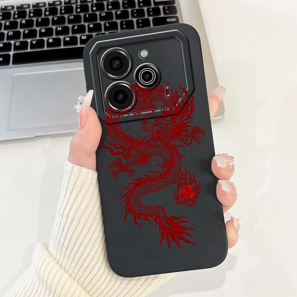 Pova 6 Case For Tecno Pova 6 Pro 5G Silicone Cover Cute Dinosaur Panda Camera Lens Protector Bumper For Tecno Pova6 Pro LI9 Capa