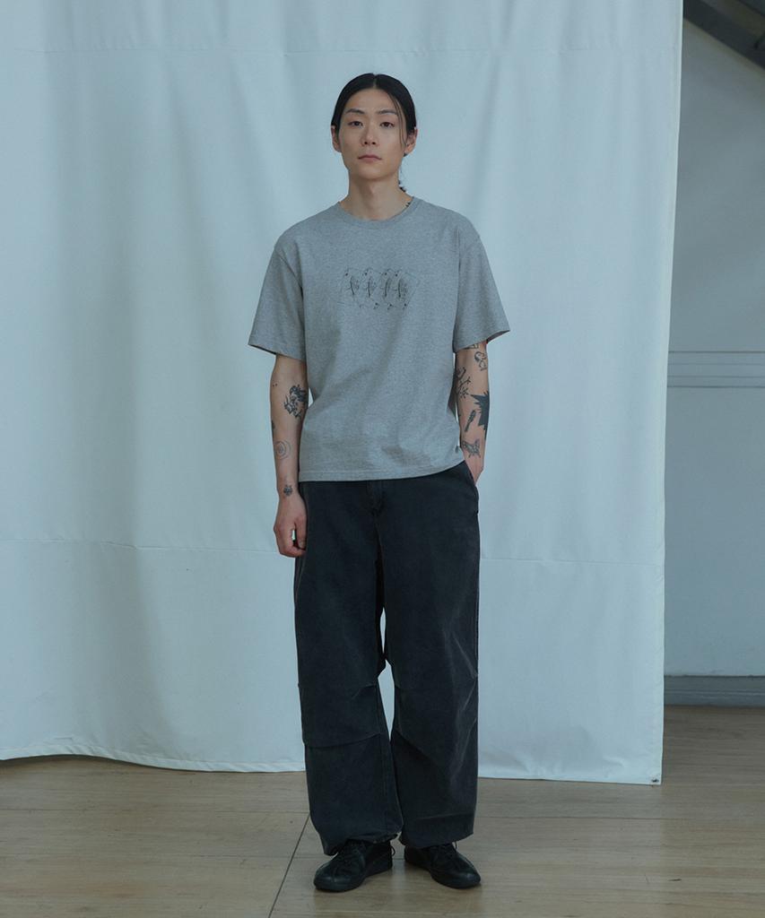 HOOVES Ace Graphic Crop Short Sleeve Tee [Gray]
