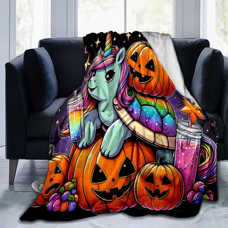 1pc Unicorn Pumpkin Blanket Perfect for Home Decor,Living Room, Travel, Camping, Car Blankets