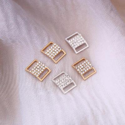 10 Stück 10*15MM Strass Bikini Connector Schnalle Legierung Kette Badebekleidung Dekorative Strass Schnalle DIY Schmuck Zubehör
