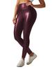 Modische Kunstleder-Leggings Lässig Slim-fit Sexy Enganliegend Schlankmachende PU-Sporthose für Damen