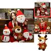 Cute And Cuddly Christmas Plush Santa Elk Snowman Doll Ideal For Holiday Decor