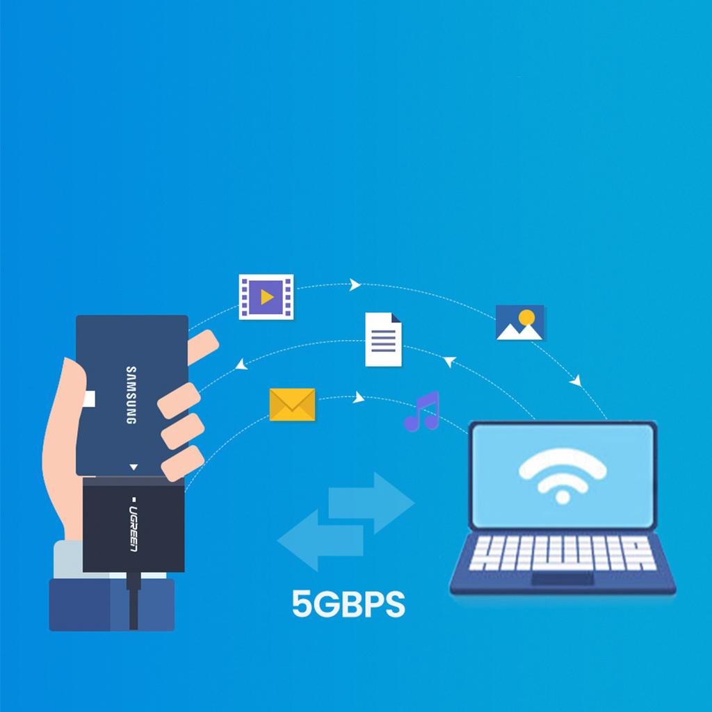 Ugreen Black USB 3.0 To SATA Adapter for 2.5" & 3.5" HDD/SSD (Model CM257)