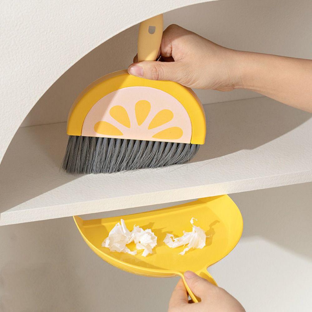 Set Carino Piccolo Scope Paletta Portatile Tastiera Piccola Scopa Manuale Spazzare Viaggio