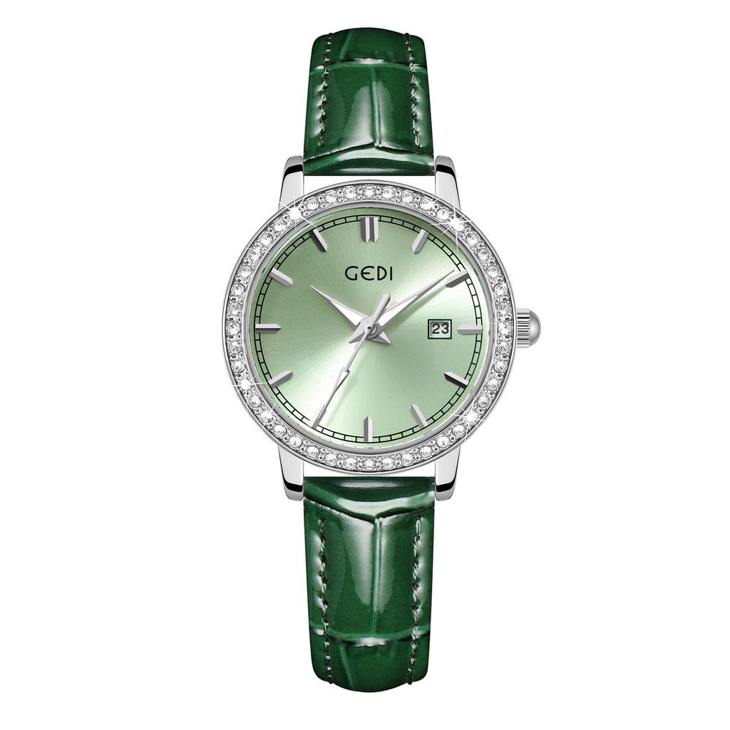 Full Diamond Light Luxury Women'S Fashion Calendar Luminous Waterproof Belt Quartz Watch
