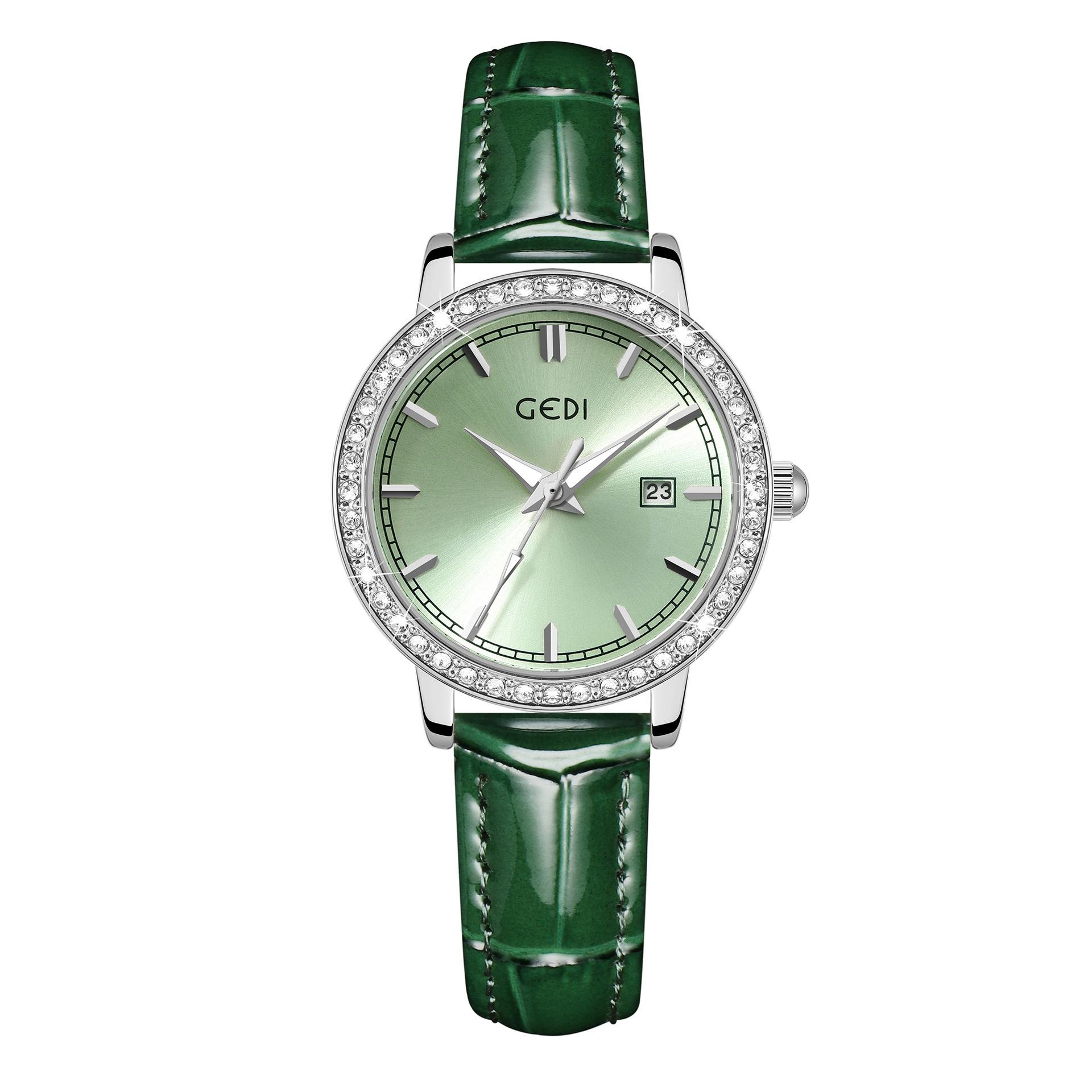 

Full Diamond Light Luxury Women S Fashion Calendar Luminous Waterproof Belt Quartz Watch