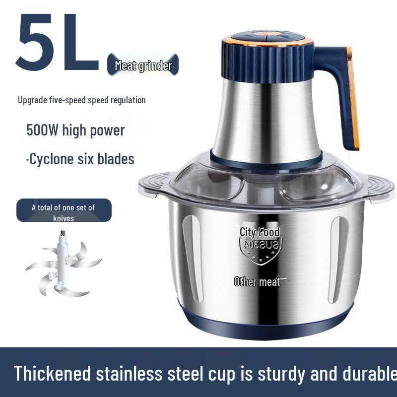 Stainless Steel Multi-Functional Meat & Food Grinder with Vegetable Cutter and High Power