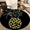 1PC Pineapple Dogs Office Round Area Rug, Indoor Mat Suitable ForOffice, Under Office Chairs Bedroom Living Room Home Decor, Room Deco f158