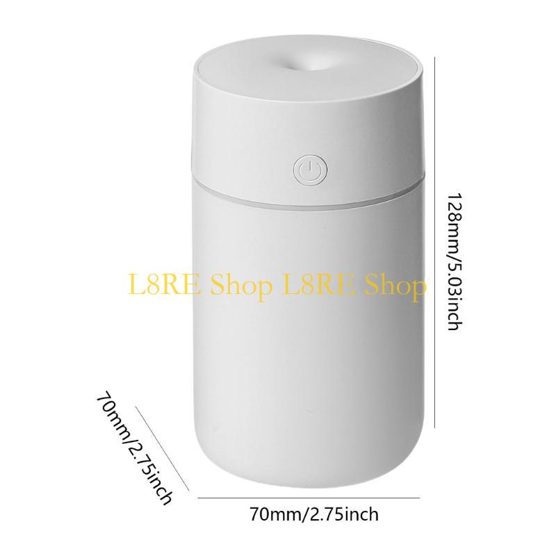 L8RE Portable Humidifier Rechargeable Desk Cold Mist Air Humidifier with Adjustable Colorful Light and Timer for Car Office