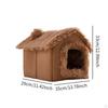Cat Beds Pet Dog House with Removable Cushion Comfortable Indoor Enclosed Tent Hut Detachable