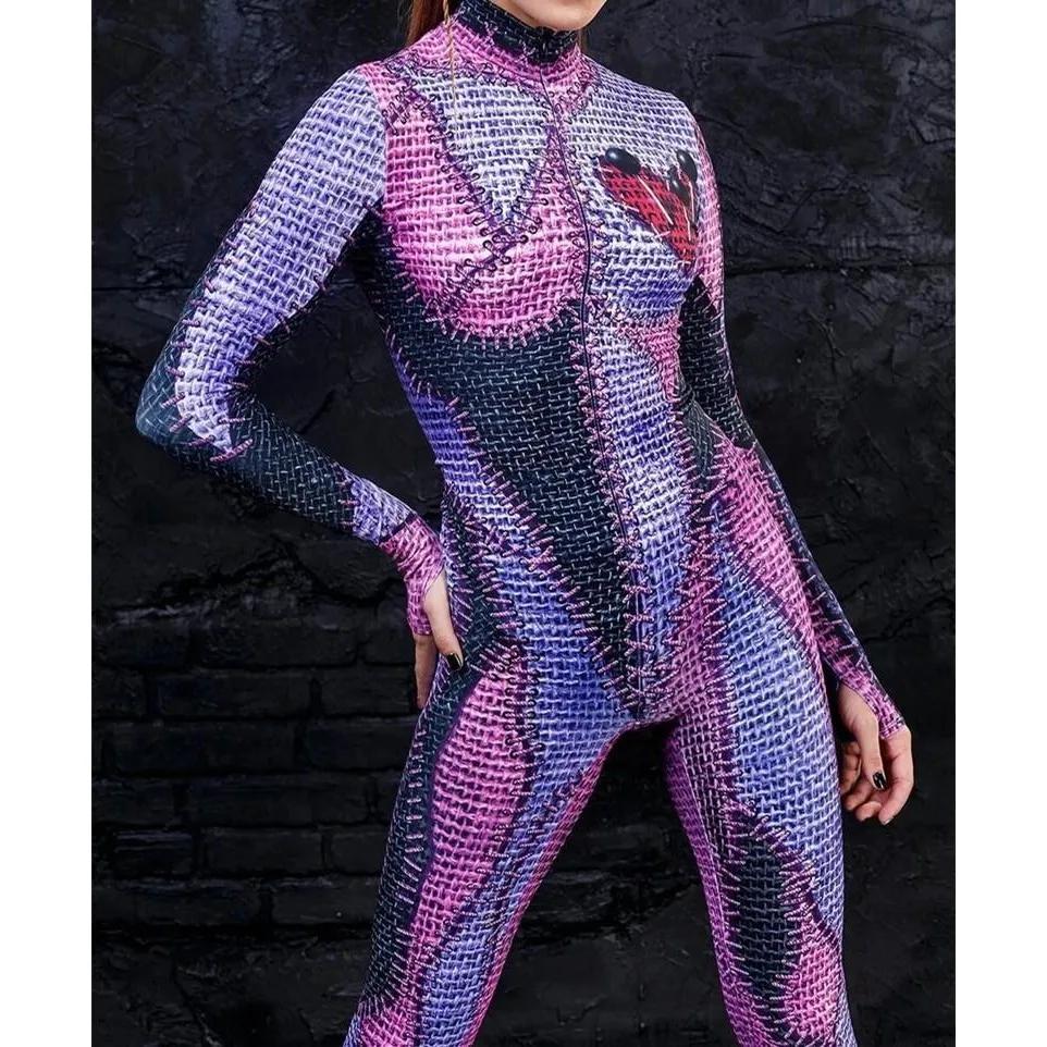 Costume de Scenă cu Imprimare Digitală 3D pentru Adulți Eveniment de Halloween Carnaval Petrecere Tematică Costum Cosplay Joc de Rol Salopetă