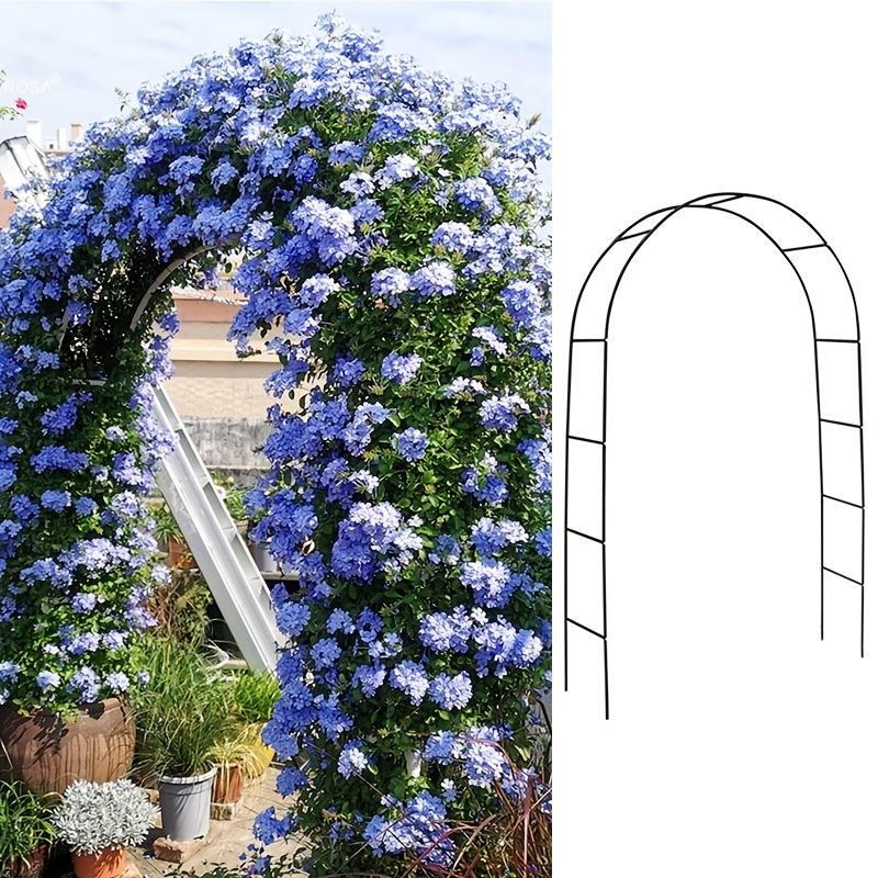 Outdoor Metal Arch Climbing Frame Garden Grape Trellis Plant Climbing Support Wedding Celebration Decorative Flower Stand