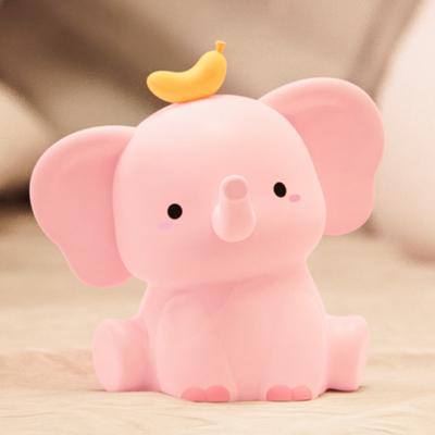 Elephant Night Light Silicone BPA-Free Dimmable Touch Control Night Lamp 2-Level Dimmable Rechargeable Auto-Off Timer Night Lamp Nursery Decor