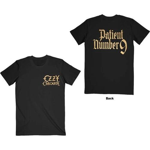 Ozzy Osbourne Unisex TShirt Patient No 9 Gold Graphic (Medium) S