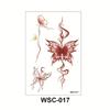 WSC Waterproof Non-Reflective Flower & Butterfly Tattoo Sticker