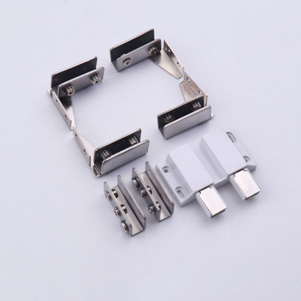 Non-perforated Glass Door Hinge Side Mounted Cabinet Glass Hinge  Kitchen Shelves