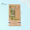 Cowboy Birthday Party Supplies Boot Bottle Opener, Durable Zinc Alloy Western Theme Openers with Style Giveaways Thank You Card, Unique Favors