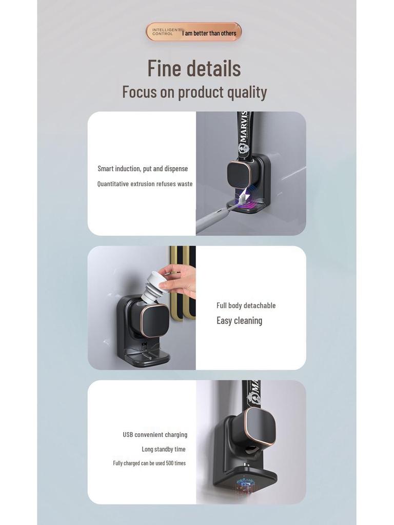 Automatic Touchless Wall-Mounted Electric Toothpaste Dispenser